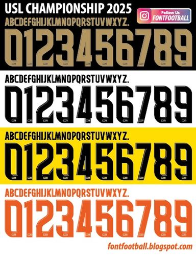 Font Vector USL Championship 2025 kit