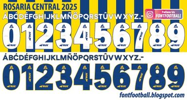 Font Vector Rosario Central 2025 kit