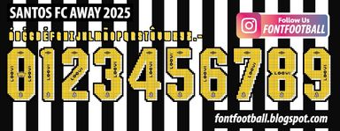 Font Vector Santos FC Away 2025 kit