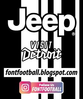 Patch Badge Juventus Jeep Visit Detroit Logo Sponsor 2025 Vector