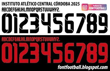 Font Vector Instituto Atlético Central Córdoba 2025 kit