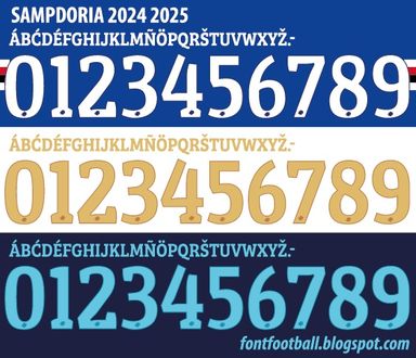 Font Vector Sampdoria 2024 2025 kit