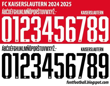 Font Vector FC Kaiserslautern 2024 2025 kit
