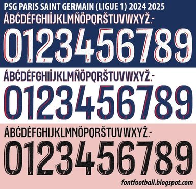 Font Vector PSG Paris Saint Germain Ligue 1 2024 2025 kit
