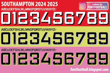 Font Vector Southampton 2024 2025 kit