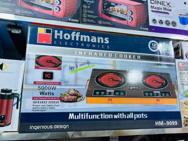 Hoffmans Double Touch Glass Top Infrared Cooker 