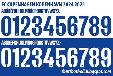 Font Vector FC Copenhagen Kobenhavn 2024 2025 kit