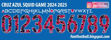 Font Vector Cruz Azul Squid Game 2024 2025 kit