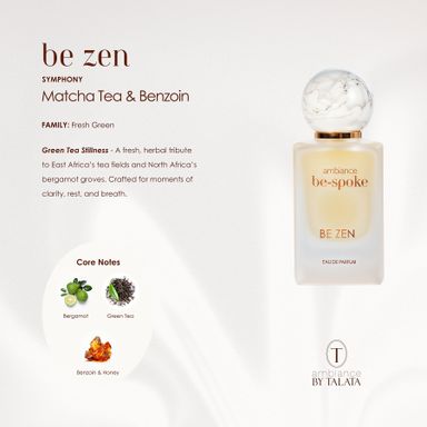 BE ZEN - Matcha Tea · Benzoin Honey - Eau De Parfum - 50ml + Travel Size 10ml