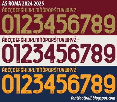 Font Vector AS Roma 2024 2025 kit