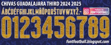 Font Vector Chivas Guadalajara 3rd Third 2024 2025 kit