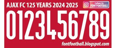 Font Vector Ajax FC 125 Years 2024 2025 kit
