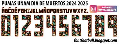 Font Vector Pumas UNAM Dia de Muertos 2024 2025 kit