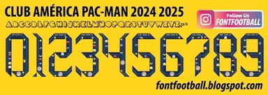 Font Vector Club América Pac-Man 2024 2025 kit