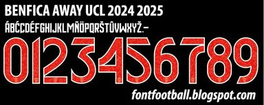 Font Vector Benfica Away UCL 2024 2025 kit