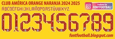 Font Vector Club América Orange Naranja 2024 2025 kit