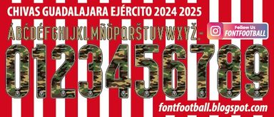 Font Vector Chivas Guadalajara Ejército 2024 2025 kit