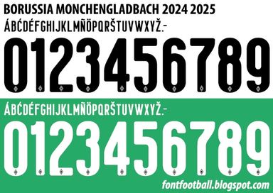 Font Vector Borussia Monchengladbach 2024 2025 kit