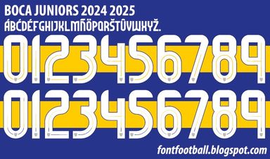 Font Vector Boca Juniors 2024 2025 kit