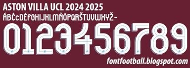 Font Vector Aston Villa UCL 2024 2025 kit