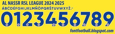 Font Vector AL Nassr RSL Saudi Arabia League 2024 2025 kit