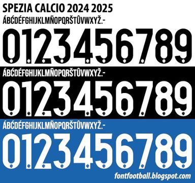 Font Vector Spezia Calcio 2024 2025 kit