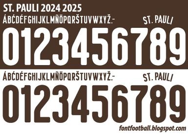 Font Vector St. Pauli 2024 2025 kit