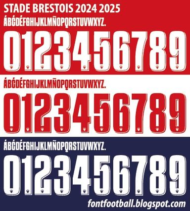 Font Vector Stade Brestois 2024 2025 kit