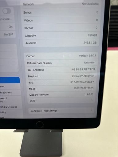 iPad Pro 10.5 space gray 256 GB CELLULAR UNLOCKED