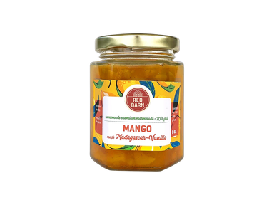 Homemade Jam Mango with Madagascar-Vanilla 6 oz / Mermelada casera de mango con vainilla de Madagascar 6 oz