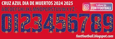Font Vector Cruz Azul Dia de Muertos 2024 2025 kit