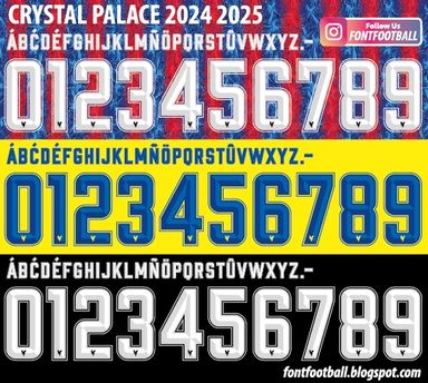 Font Vector Crystal Palace 2024 2025 kit