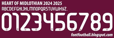 Font Vector Heart of Midlothian 2024 2025 kit