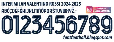 Font Vector Inter Milan Valentino Rossi 2024 2025 kit