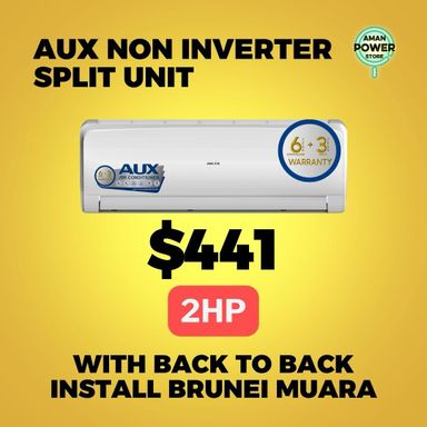 AUX 2HP NON-INVERTER SPLIT UNIT WITH BACK TO BACK INSTALLATION BRUNEI MUARA