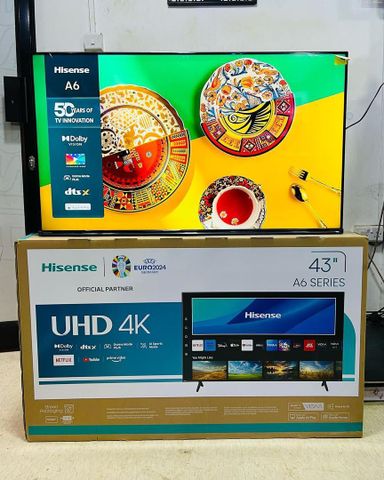 Hisense 43” Smart A6 UHD 4K VIDAA Frameless Tv 