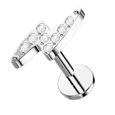 Labret Rayo con zirconias