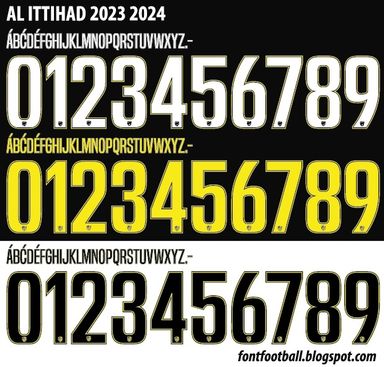 Font Vector AL Ittihad 2023 2024 kit