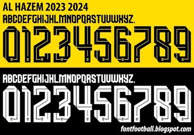 Font Vector AL Hazem 2023 2024 kit
