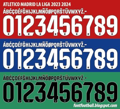 Font Vector Atletico Madrid La Liga 2023 2024 kit