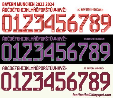 Font Vector Bayern Munchen 2023 2024 kit