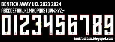 Font Vector Benfica Away 2023 2024 kit