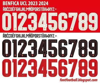 Font Vector Benfica UCL UEFA 2023 2024 kit
