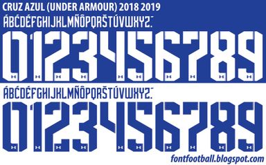 Font Vector Cruz Azul Under Armour 2018 2019 kit