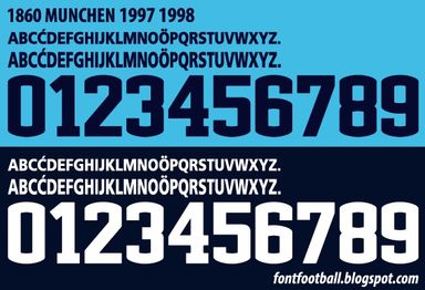 Font Vector 1860 Munchen 1997 1998 kit