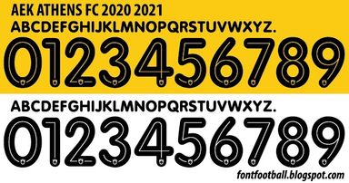 Font Vector AEK Athens FC 2020 2021 kit