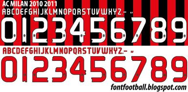 Font Vector AC Milan 2010 2011 kit