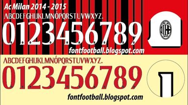 Font Vector AC Milan 2014 2015 Kit