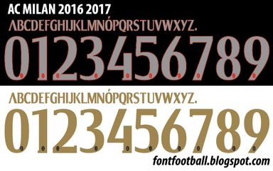 Font Vector AC Milan 2016 2017 kit