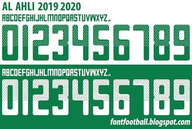 Font Vector AL Ahly 2019 2020 kit